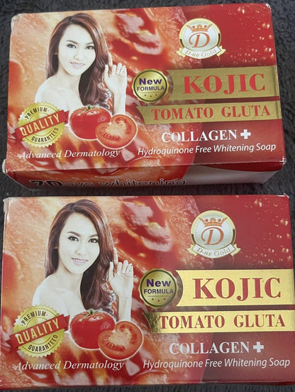 Savon éclaircissant KOJIC TOMATO GLUTA COLLAGÈNE 160 g