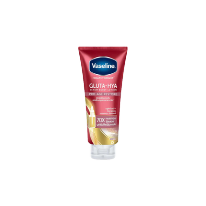 Vaseline Healthy Bright Gluta Hya Serum Burst Lotion Pro-Age Restore 200ml x2 plus gel douche 425ml
