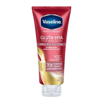 Vaseline Healthy Bright Gluta Hya Serum Burst Lotion Pro-Age Restore 200ml x2 plus gel douche 425ml