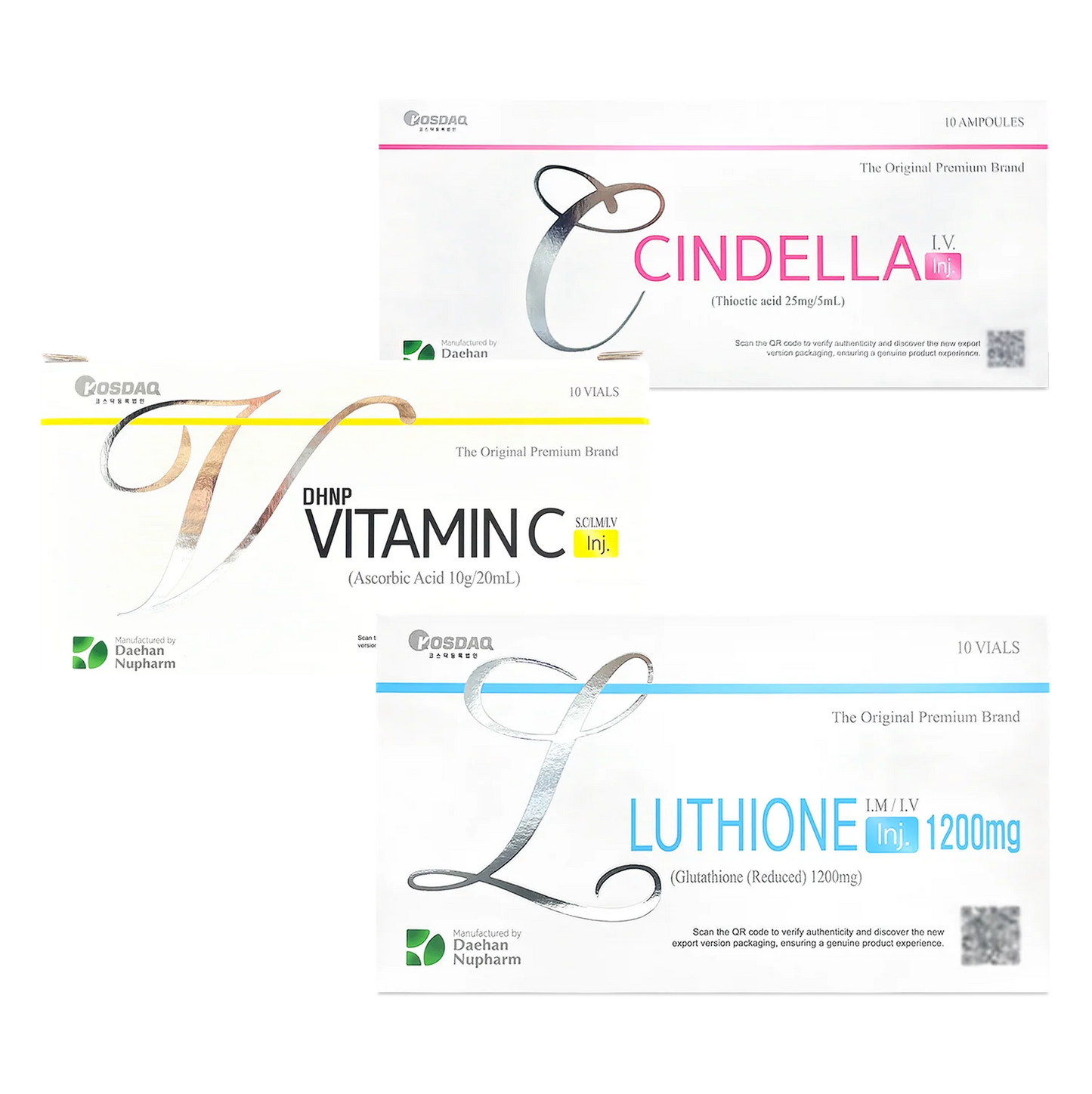 CINDELLA 1200mg pack éclaircissant à base Glutathione, VitamineC et Thioctic Acid