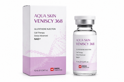 Aqua Skin Veniscy 368 Injection de Glutathion – Thérapie Cellulaire Suisse Avancée au NAD+ pour Éclaircissement et Anti-Âge