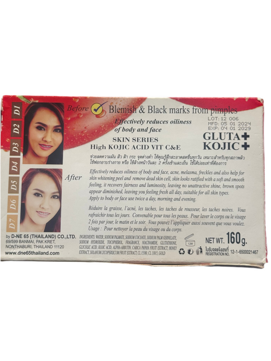 Savon éclaircissant KOJIC TOMATO GLUTA COLLAGÈNE 160 g